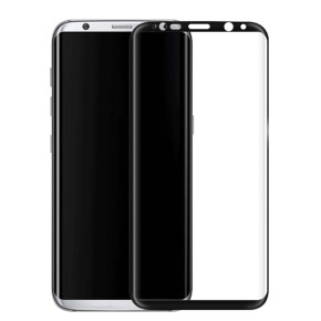 Скрийн протектор от закалено стъкло за 3D FULL SCREEN извит за Samsung Galaxy S8 G950 с черен кант